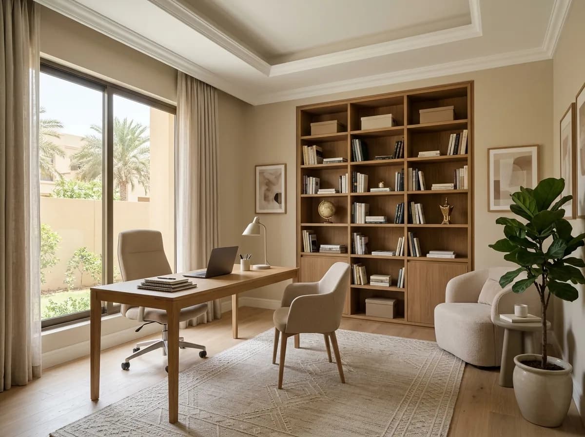 A welcoming, organized home study space designed for tutoring sessions.