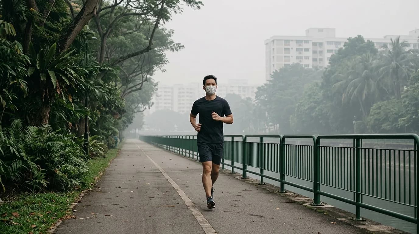 Jogging Exercose Exercising in Singapore's Haze: When to Move Indoors | NearbyWise